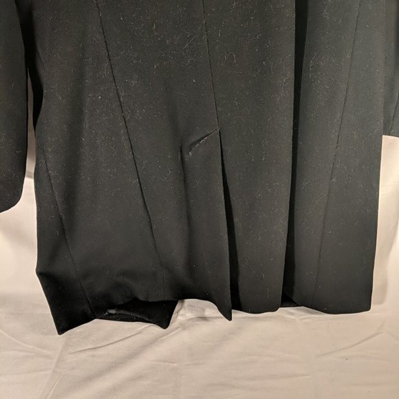 Cole Haan Wool Coat, Trench Long Pea Car Outerwear Black size 8 women's snap - Picture 11 of 13